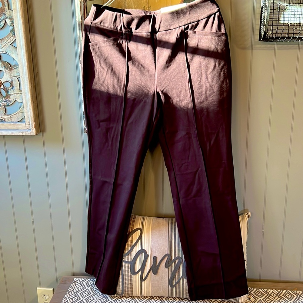 Brown ponte medium petite brown dress pants.